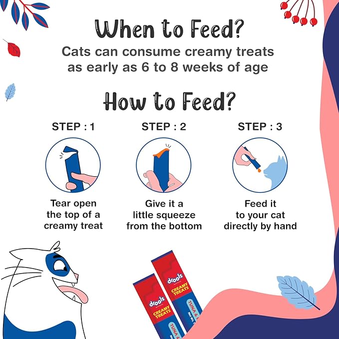 Drools All Life Stages Creamy Lickable Cat Treats 25 Pieces, Pack Total 375g | Tuna & Bonito Flavour | Taurine for Heart and Vision Health | Easy to Hand Feed | Vitamins and Minerals