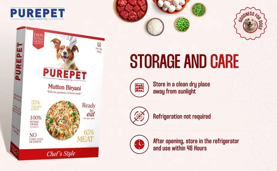 PurePet Fresh Mutton Biryani Dog Wet Food