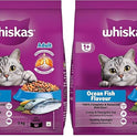 Whiskas Adult (1+ Years) Dry Cat Food, Ocean Fish Flavour, 3 kg, Contains 41 Essential Nutrients, Complete & Balanced Nutrition for Adult Cats (Pack of 2)