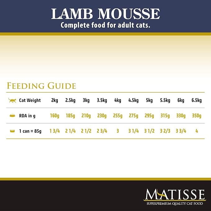 Farmina Matisse Cat Mousse Lamb | Wet Food | Complete & Balanced Nutrition | for Adult Cats | 12 Cans x 85g Each