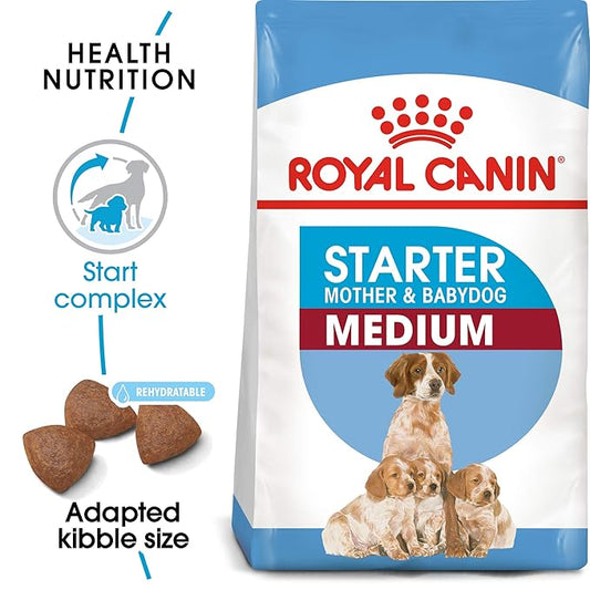 Royal Canin Medium Starter, Mother & Babdog Food, 1 Kg, Dry Food, Supports Complex Natural Defence & digestive health, Provides Gestation/Lactation Support, Supports Easy rehydration