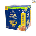 Heads Up For Tails Sara's Wholesome Food - Grain-Free Chicken And Turkey Dog Food | Wholesome Meal All Natural Wet Dog Food | Human Grade Ingredients - 300 Gm | Pack Of 7 For All Life Stages