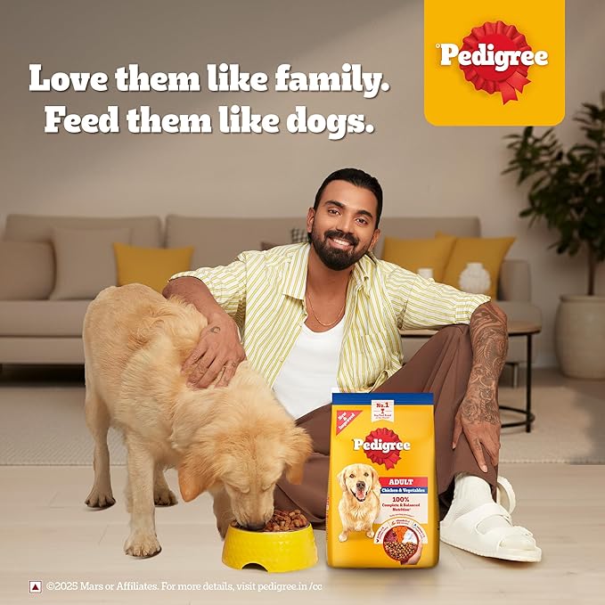 Pedigree Adult Dry Dog Food, Chicken & Vegetables, 20 kg, Contains 37 Essential Nutrients, 100% Complete & Balanced Food for Adult Dogs