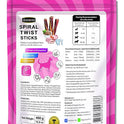 Goodies Dog Energy Treats Spiral Twist Stick Chicken Liver & Bacon Flavor 98% Healthy Snack & Training Treat,Best for Dog (1 x 450g) with Free Jerhigh Milky Stick 20g (Newly Launched),All Life Stages