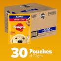 Pedigree Adult Wet Dog Food, Chicken & Liver Chunks in Gravy, 70 g (Pack of 30), Complete & Balanced Meal for Adult Dogs