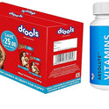 Drools Puppy Wet Dog Food, Real Chicken and Chicken Liver Chunks in Gravy, 15 Pouches (15 x 150g) & Absolute Vitamin Tablet- Dog Supplement, 50 Pieces