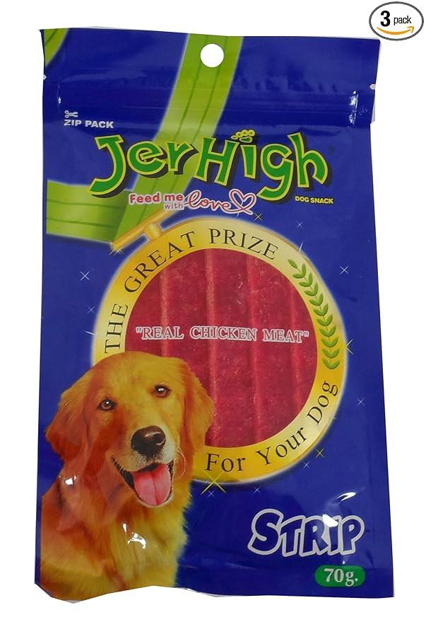 Paws for A Cause Jerhigh Real Chicken Chew Sticks - 70 GMS Each (Pack of Three)/ Strip Flavour