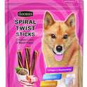 Goodies Dog Energy Treats Spiral Twist Stick Chicken Liver & Bacon Flavor 98% Healthy Snack & Training Treat,Best for Dog (1 x 450g) with Free Jerhigh Milky Stick 20g (Newly Launched),All Life Stages