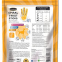 Goodies Dog Energy Treats Spiral Twist Stick Chicken Milk & Cheese Flavor Best for Dog (1 x 450g) with Free Jerhigh Milky Stick 20g, All Life Stages