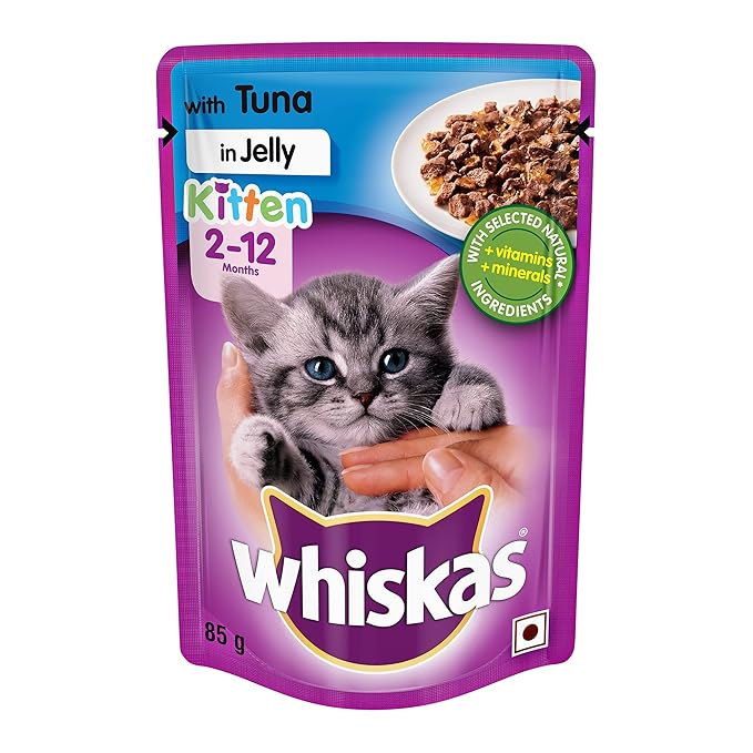 Whiskas Adult (1+ Years), Wet Cat Food, Salmon in Gravy Flavour, 48 Pouches (48 x 85g)