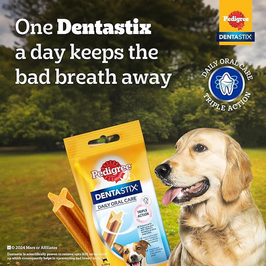 Pedigree Wet Dog Food, Grilled Liver Chunks in Gravy (30x70g) + Pedigree Dentastix Oral Care Dog Treats, Adult Large Breed, 1.08 kg | Complete Nutrition & Oral Care Combo Pack for Adult Dogs