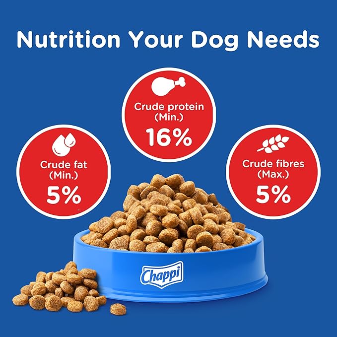 CHAPPI Adult Dry Dog Food: Chicken &amp; Rice Formula (20 kg Tin)