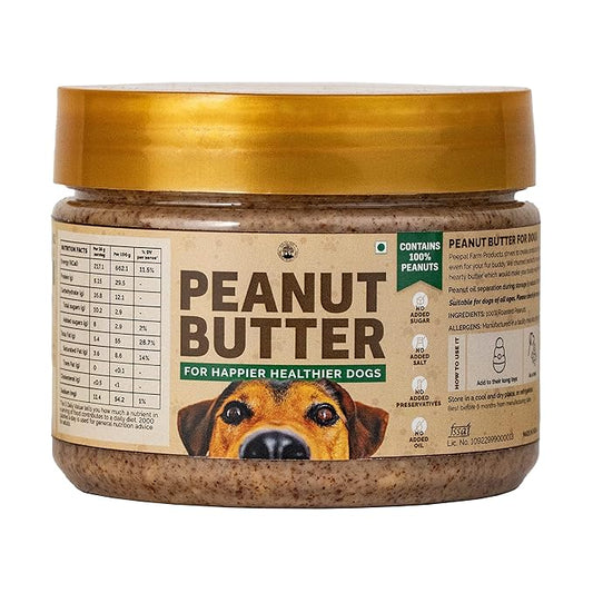 Peanut Butter for Dogs | Dog Food and Treat | No Xylitol | Protein Rich Food | Natural, Zero Preservatives | Pack of 2 (250gm Each)