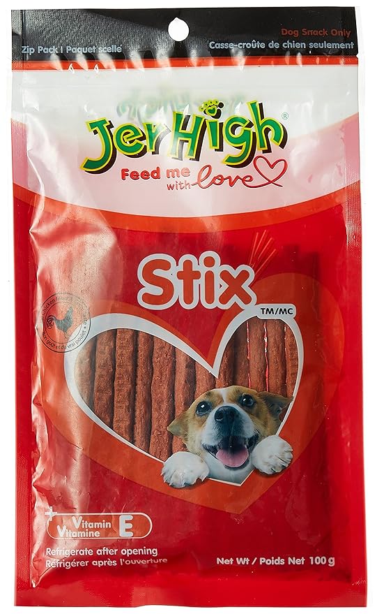 JerHigh Stick Young Adult Dog Treats, Chicken Flavor 100g