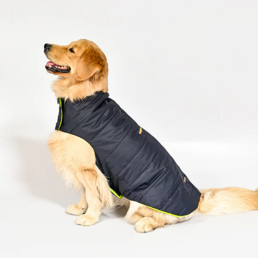 Skatrs Midnight Blue Puffer Reversible Jacket for Dogs and Cats