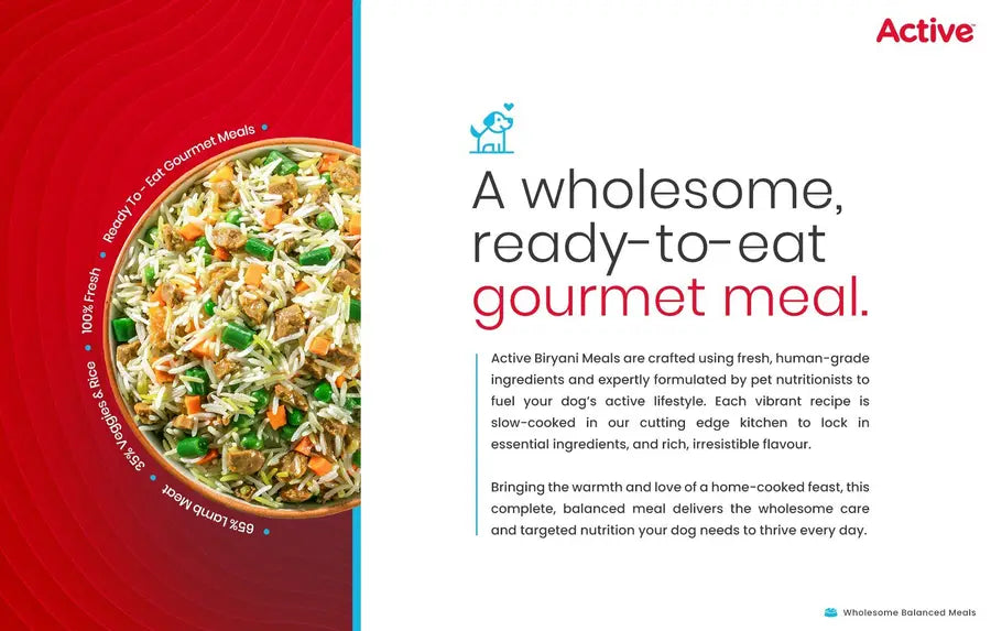 Active Fresh Mutton Biryani Dog Wet Food